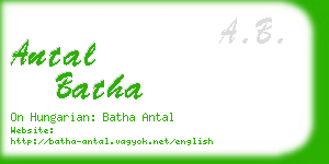 antal batha business card